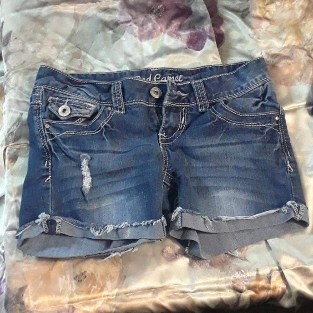 Red camel . Daisy dukes  like new